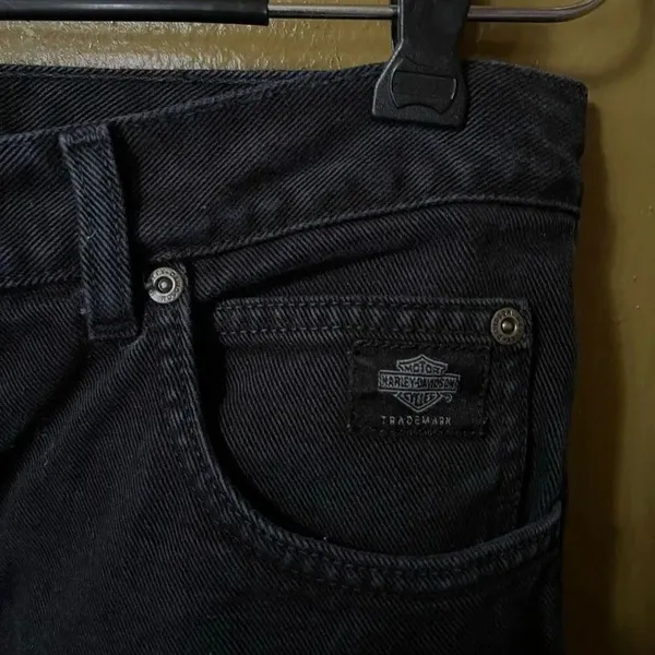 Vintage Y2K Harley Davidson size 15/L black jeans. - Image 6