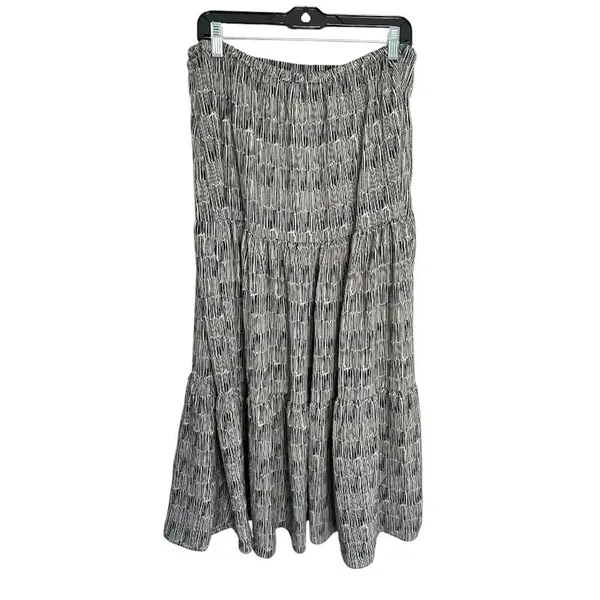 Adrianna Papell Long‎ Tiered Skirt Women’s Large Maxi Flowy Boho Drawstring NEW - Image 3
