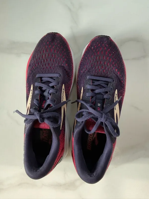 Brooks Ghost Women's Running Shoes - Navy and Pink - Image 7
