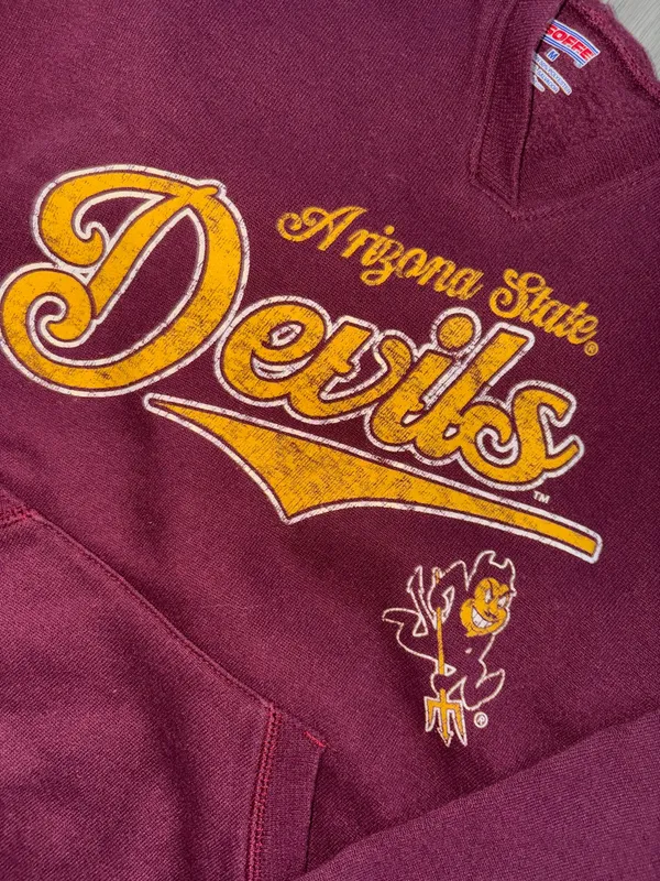 Arizona State University Burgundy Red Graphic Hoodie - Image 4