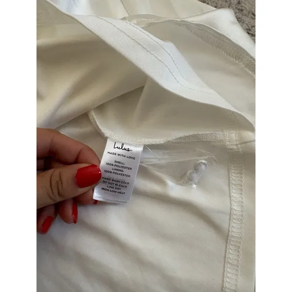 Lulus Lovely Endearment White Satin Sleeveless Backless Maxi Dress XS Bridal - Image 10