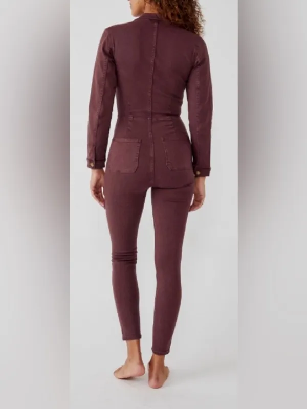 NWT Free People Lennox Jumpsuit in Bitter Barks sz S - Image 4