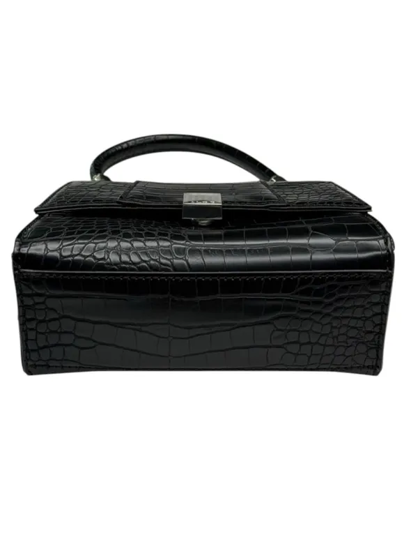 Aldo 𓆈 Vegan Croc Embossed Convertible Crossbody Top Handle Mini Bag 𓆈 Black 𓆈 - Image 10