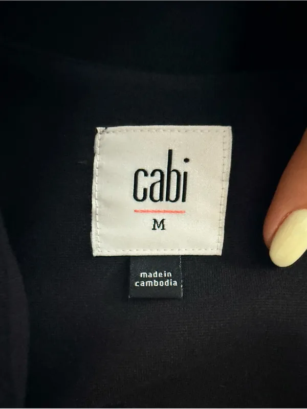 CAbi Crisscross Black Peplum Zip-Front Women's Jacket - Image 6