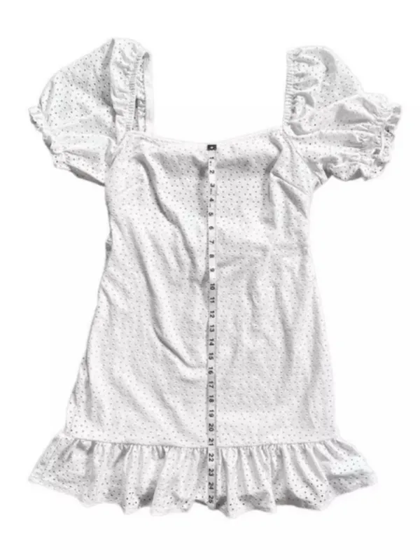 Speechless Eyelet Open Back Boho Prairie Core Mini Dress Sz Large Juniors - Image 12