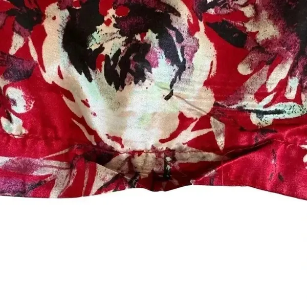 Gilligan & O'Malley Red Women's Satin Floral Lightweight Pajama Pants SZ M #1944 - Image 7