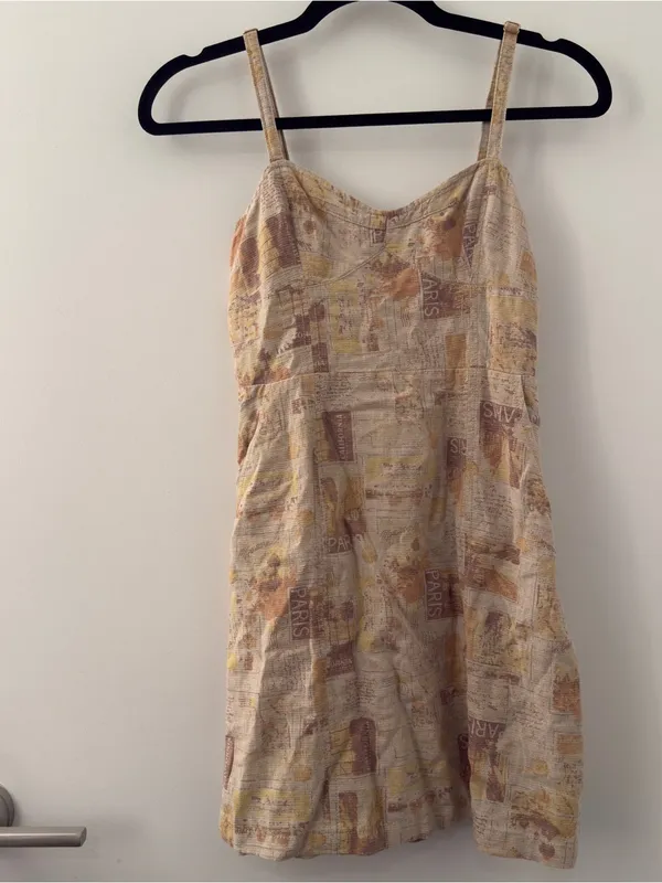Urban Outfitters UO Sweet On You Postcards Print Mini Dress Size Small S Retro - Image 2