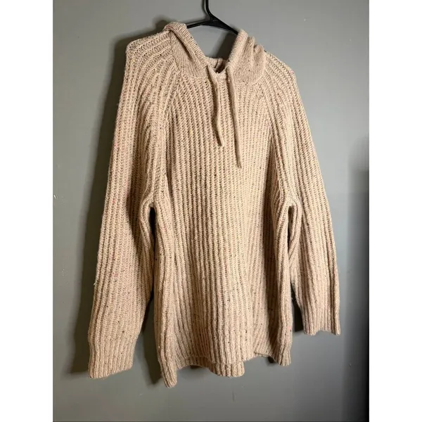 AERIE Open Road Speckled Sweater Hoodie Womens Medium - Image 2