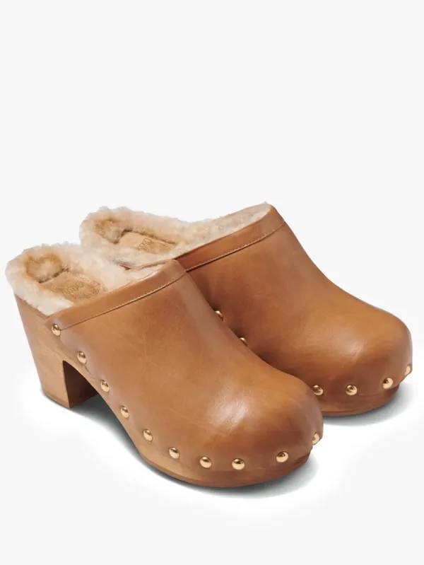 BEEK Woodpecker Shearling Clog, Saddle, Size 11, NEW NWT no box - Image 2