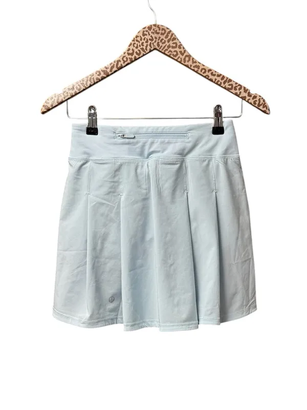 Lululemon Pace Rival Skirt Skort Midrise Pull On Extra Long Powder Blue 2 W8AAFS - Image 5