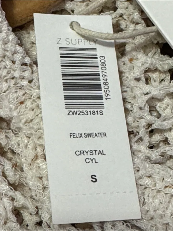 Z SUPPLY Felix Sweater S 20” p2p Cream $88 Retail NWT - Image 4