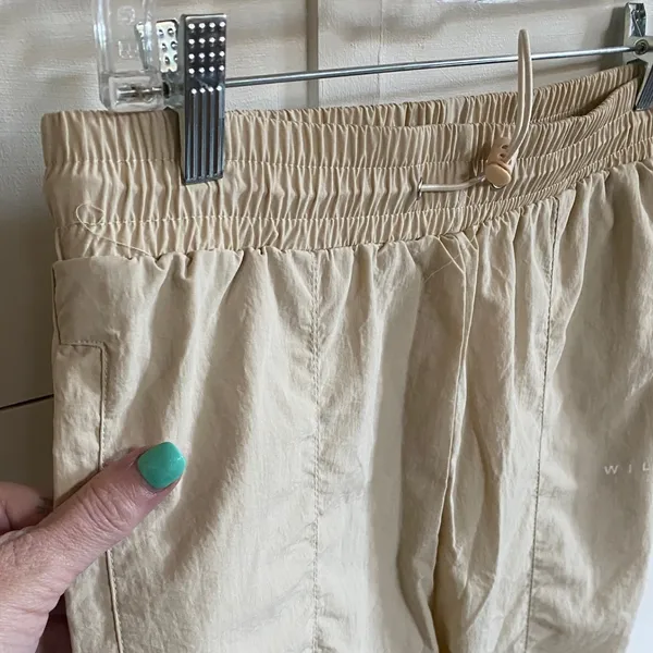 WILO THE LABEL Parachute‎ Pant Clay Beige Nylon Mesh Lined Joggers WL-323-04-M - Image 9