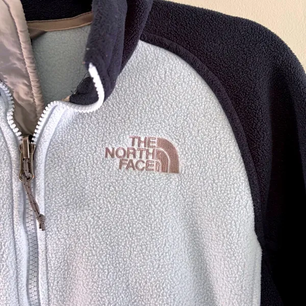 The North Face Womens Full Zip Fleece Jacket‎ Blue Navy Mock Neck Small - Image 3
