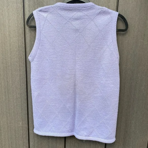 Vintage Sweetree‎ Acrylic Sleeveless Cardigan Sweater - Image 5