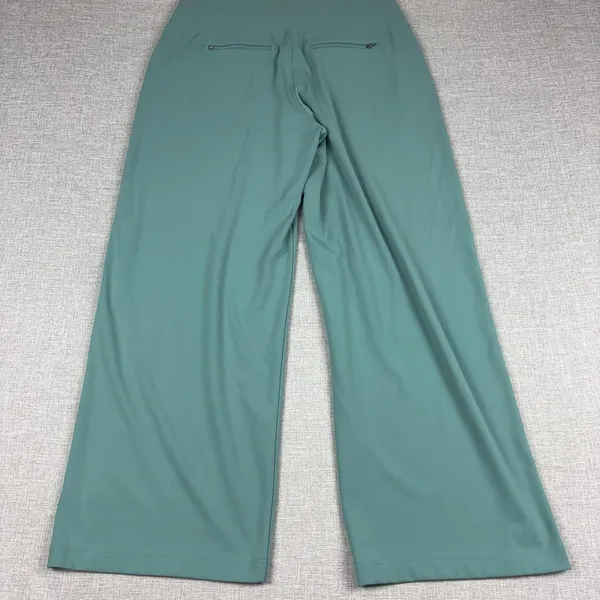 Athleta Venice Pants Womens XL Teal Green High Rise Wide Leg Stretch Pull On - Image 2
