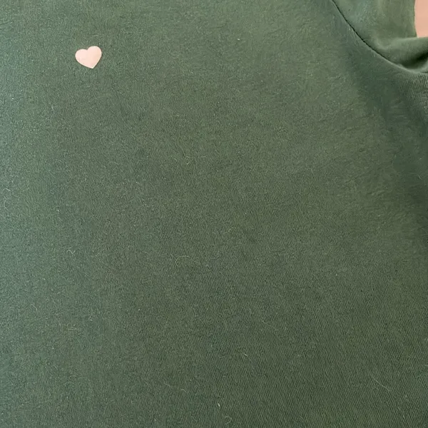 Deep Green Wild Fable Tee with White Heart - Image 4