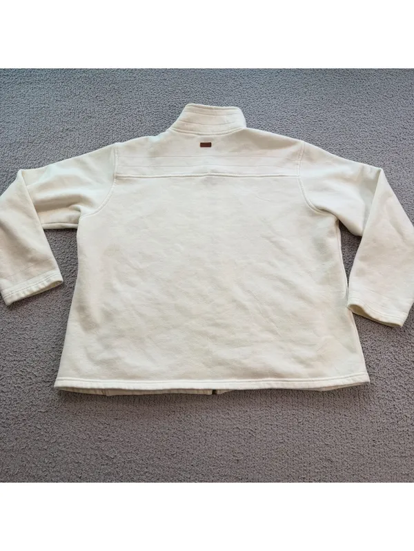 Y2K Columbia Women’s 2X Cream Fleece Lined Full Zip Jacket Insulated Omni Shield - Image 2