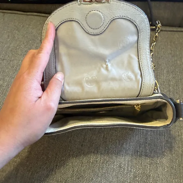 Tory Burch Gray and Cream Women's Bag - Image 3