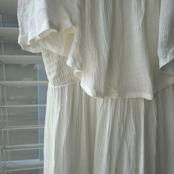 Lush Clothing White Long smocked jumpsuit - Image 4