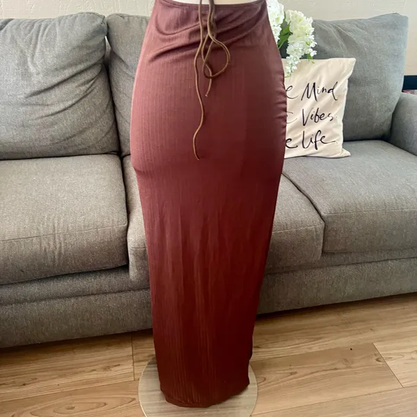 Chocolate Brown Strappy Bodycon Dress - Image 8