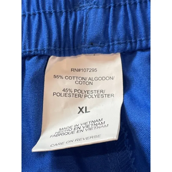 Dickies Royal Blue Wide Leg Scrubs Medical Uniform Bottoms Pants XL NWT - Image 13