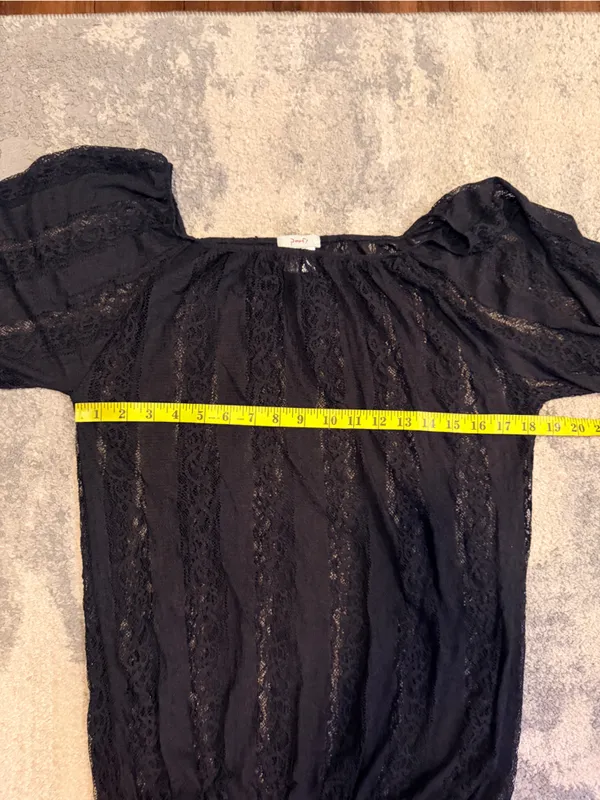 Women’s Poof Black Lace Top - Image 5