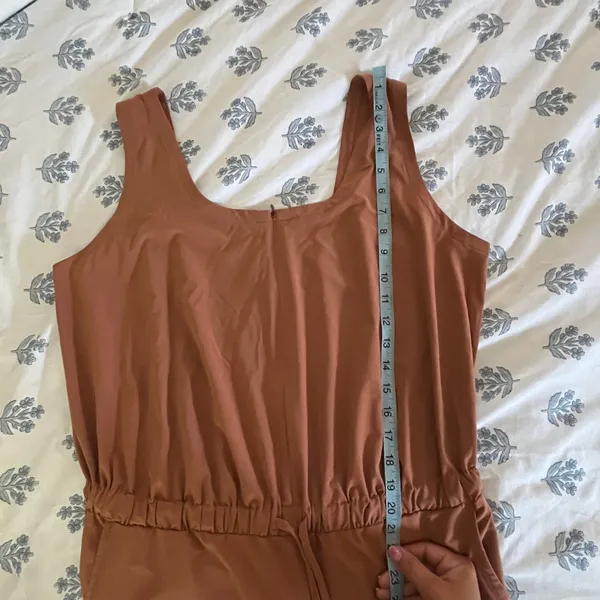 prAna‎ Railay Jumpsuit Womens L Clay Orange Sleeveless Zip Neck UPF 50 Stretch - Image 10