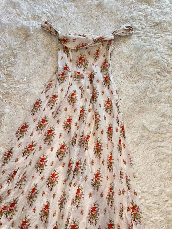 NEW DÔEN Clea Print Sleeveless Organic Cotton Maxi Dress sz S - Image 6