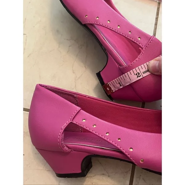 Comfort-Well by Beacon Fuchsia Low Block Heel Side Cutout Gold Accent Size 8W - Image 8