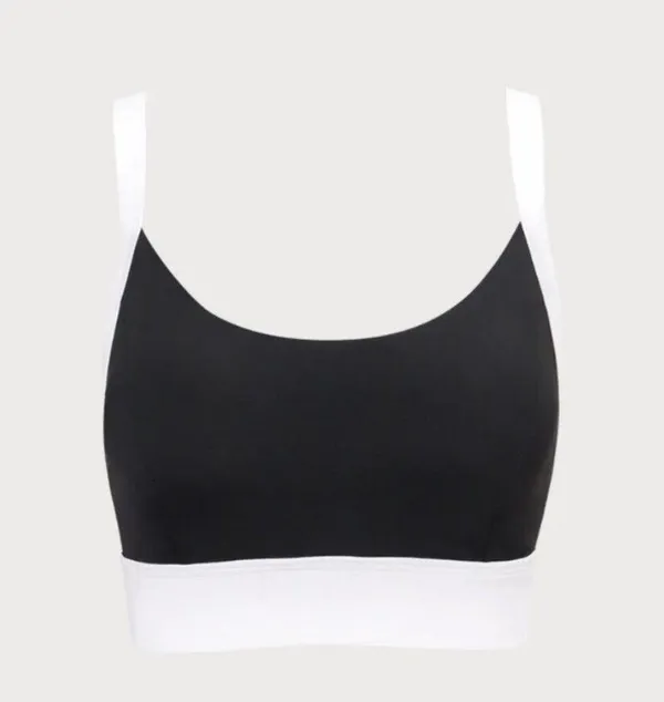 Berlook Black Contrast U Neck Sports Bra - High Support 48 - Image 8