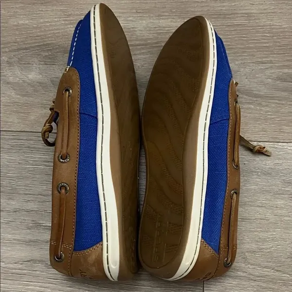 Sperry Women’s Blue and Tan Boat Shoes - Image 4