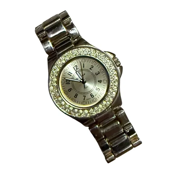 Y2k Scoop NYC Quartz Women's Bracelet Watch Gold Tone Crystal Accents - Image 2