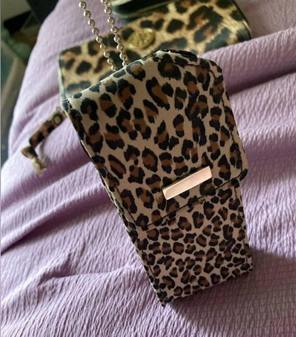 Leopard Print Bag/Case Tan - Image 4