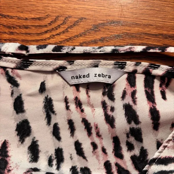 Naked Zebra Cropped Top Zebra Print V Neck Women's‎ - Image 3
