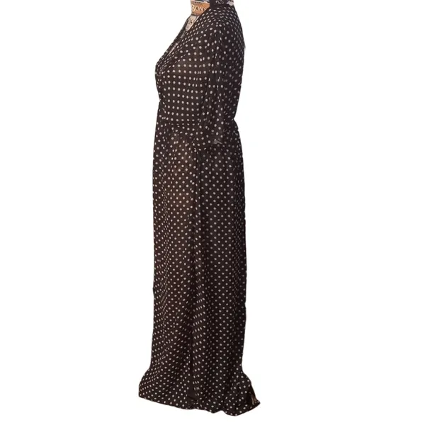 Sweet Pea For New York And Company Polka Dot Sheer Maxi Dress Size Small - Image 3