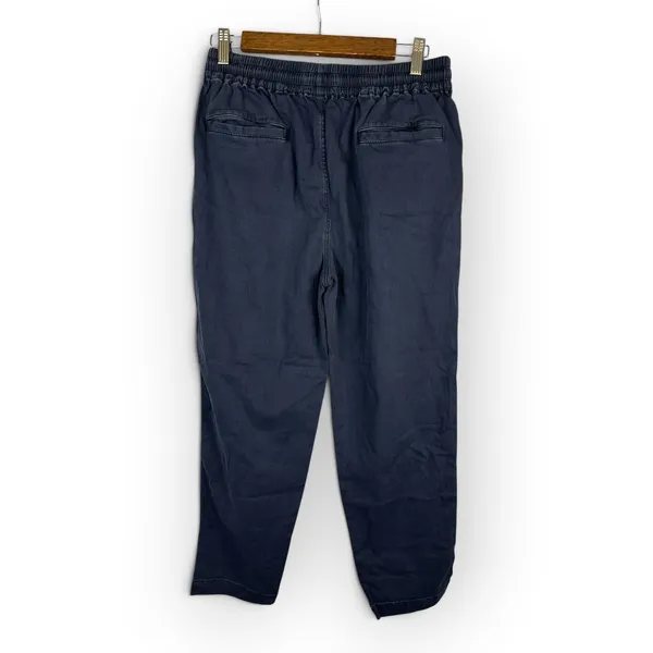 Faherty Women S Navy Essential Travel Pants Pull On Linen Modal Blend Drawstring - Image 2