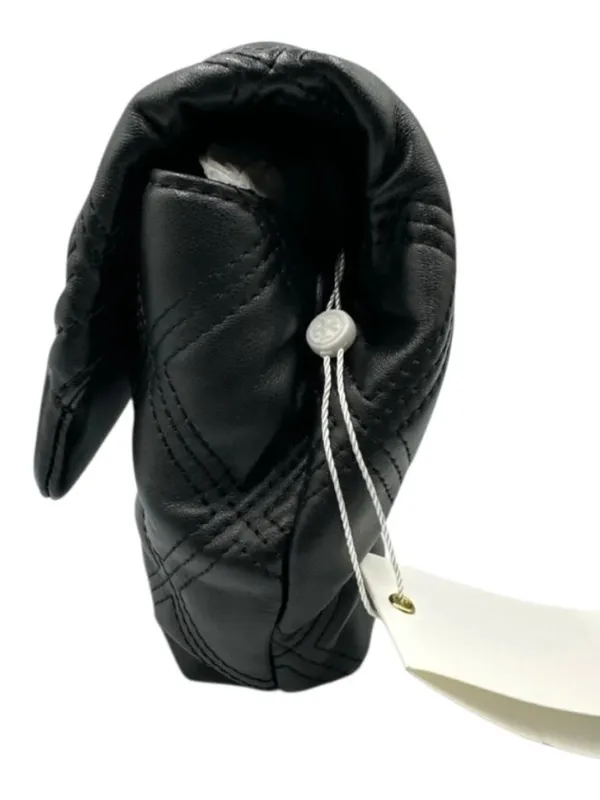 NWT Tory Burch Fleming Soft Quilted Leather Clutch Bag Black - Image 4
