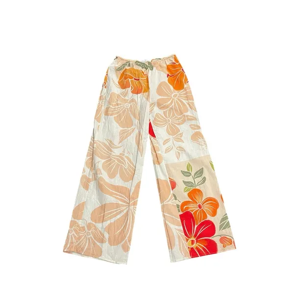 SABO Petal Scarf Boxy Fit Chey Top Pants Set M Resort Vacation Tropical Floral - Image 3