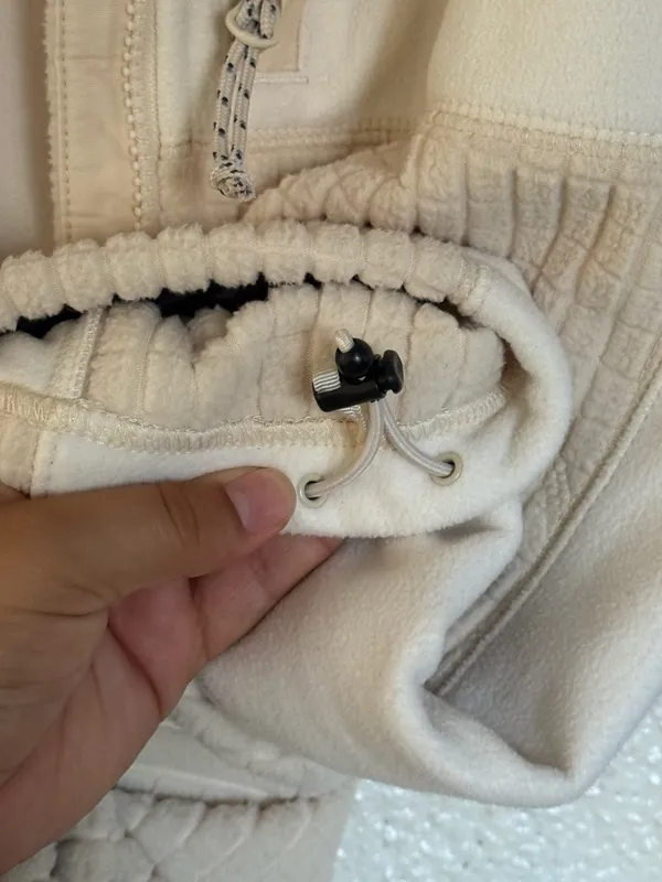 L.L. Bean Mountain Classic Windproof cream Fleece full zip up Jacket size XL - Image 12