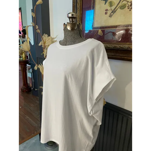 nuuds White Oversized Boxy Cotton Tee XL Minimalist Modern Basic - Image 3