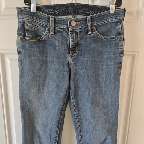Wrangler Q-Baby Bootcut Jeans Womens 5/6 x 31 Western Stretch Low Rise Rodeo Y2K - Image 6