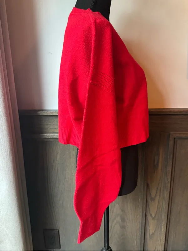 wild fable Bright Red Cropped Crewneck Sweater - Image 4