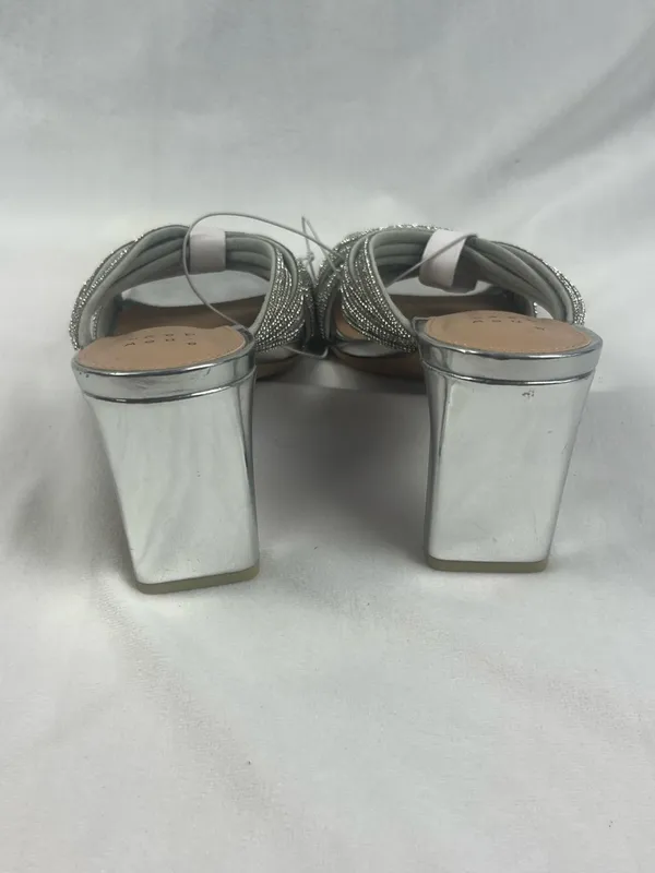 NWOT A New Day Silver Rhinestone Dress Slip-on Block Heels Size 6.5 - Image 6