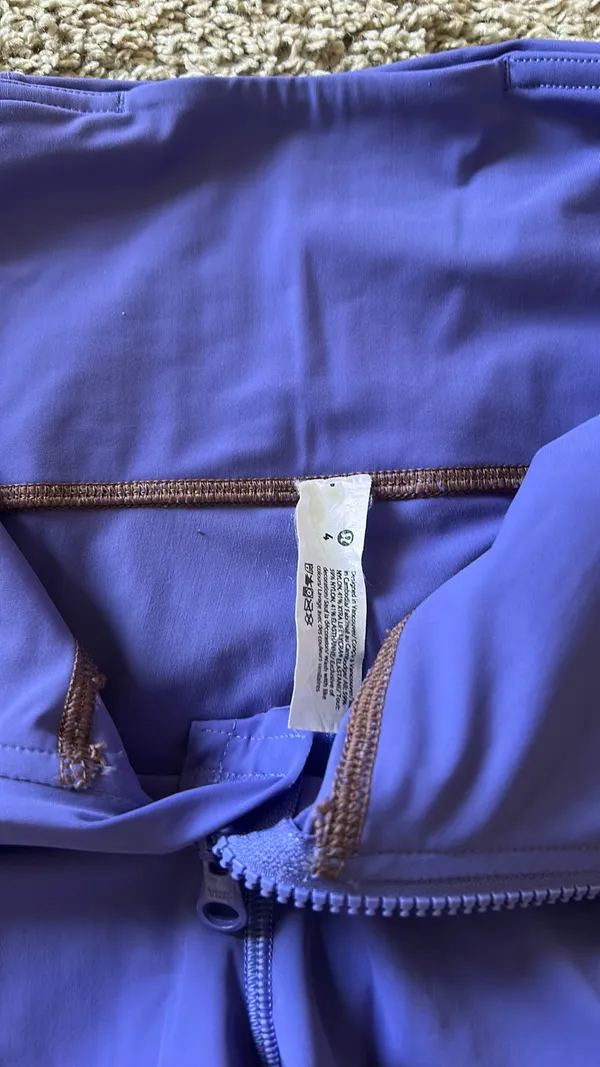 Lululemon Blue And Brown Bike Shorts - Image 5