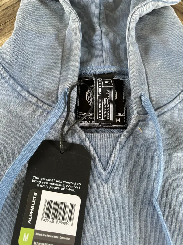 Alphalete Women’s Terry Oversized Hoodie - Celestial Blue ,Size Medium - Image 7