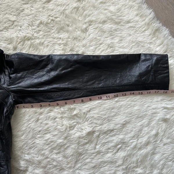 Avanti Jacket Genuine Leather Full Zip Up Collared Vintage Black S - Image 12