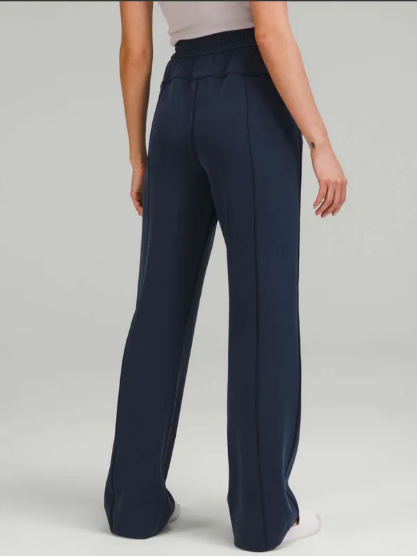 Lululemon Softstreme High-Rise Pants True Navy pockets wide straight leg - Image 4