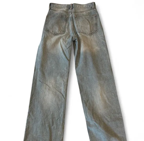 ZARA Light Blue Straight Leg High-Rise Jeans - Image 2