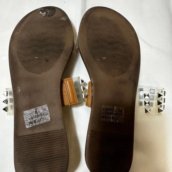 Sh33. Madden Girl brown studded slides - Image 3