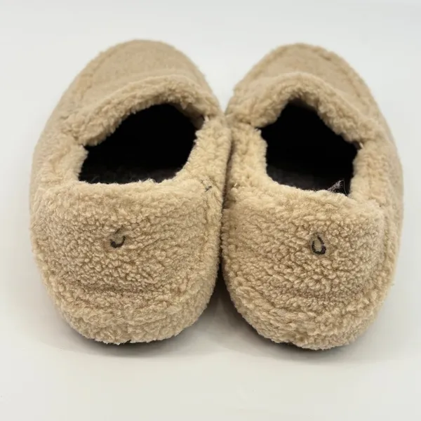 OluKai Nohea Heu Slipper Women Size 7 Tan Beige Sherpa Moccasin 20459 Cozy - Image 4